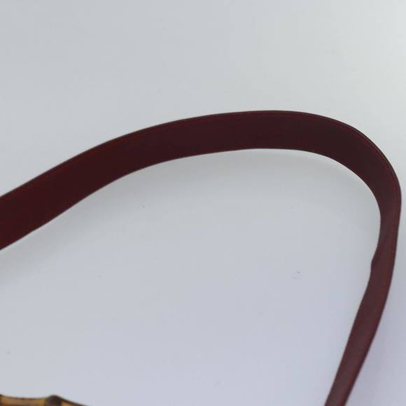 GUCCI Bamboo Hand Bag Suede 2way Red 001 1638 Auth 79161 - Picture 10 of 16